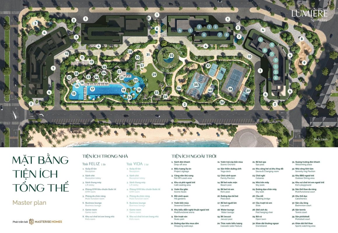 Mặt bằng tiện ích tổng thể dự án